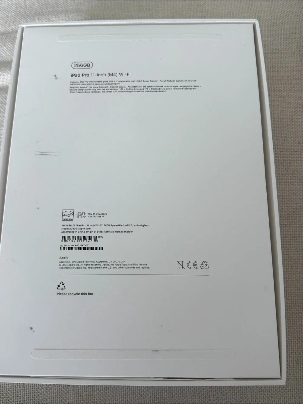 Apple iPad Pro 11 inch - EMPTY BOX Black with Rainbow Accent